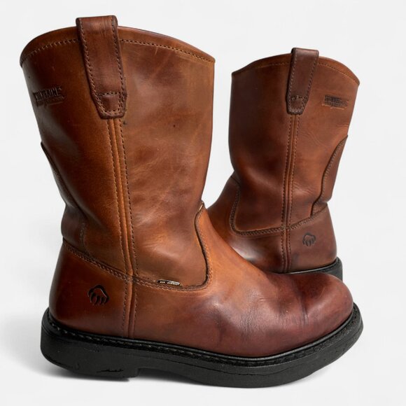 Wolverine Leather Western Cowboy Biker Engineer Work Boots Men's 8.5 M - Picture 1 of 16